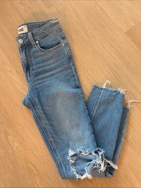 PAIGE Hoxton Crop Distressed Skinny Jeans
